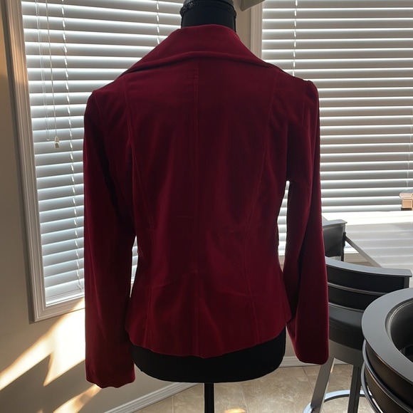 Vintage Optionelle Red Velvet Blazer size small - Picture 6 of 11